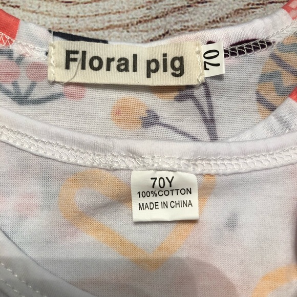 (20% OFF 4+) A63 Infant girls 2pk rompers; 6-12mos - Picture 2 of 2